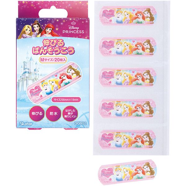 ディズニープリンセス 伸びるばんそうこう M 20枚入 スケーター