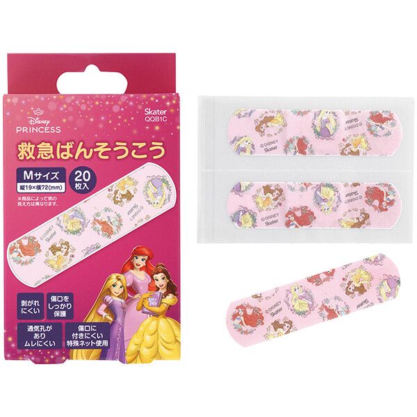 プリンセス 救急絆創膏(ばんそうこう) M 20枚入 スケーター