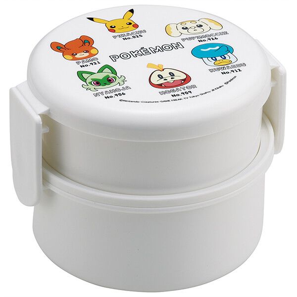 ポケモン フェイス 25 丸型ランチボックス2段(フォーク付) スケーター
