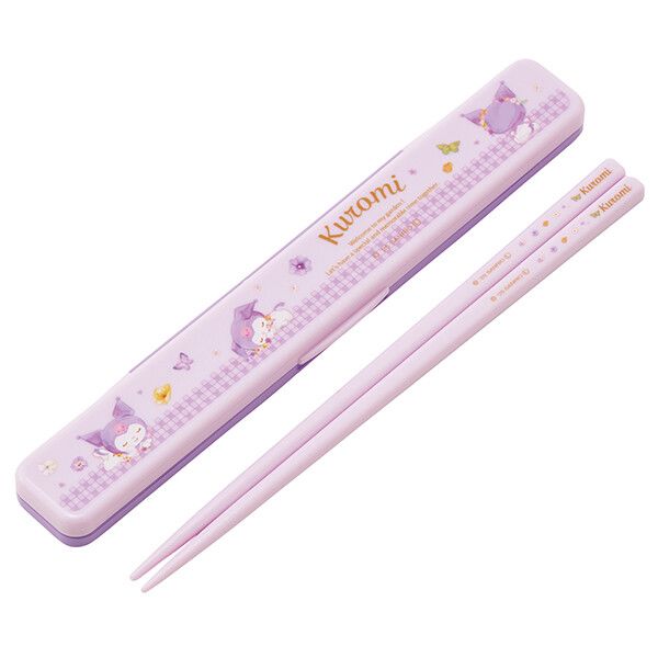 クロミ パステルビビッドな水彩花柄 音のならない箸・箸箱セット 箸18cm スケーター