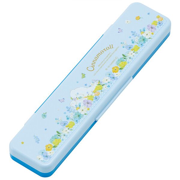 シナモロール パステルビビッドな水彩花柄 音のならないコンビセット 箸18cm スケ...