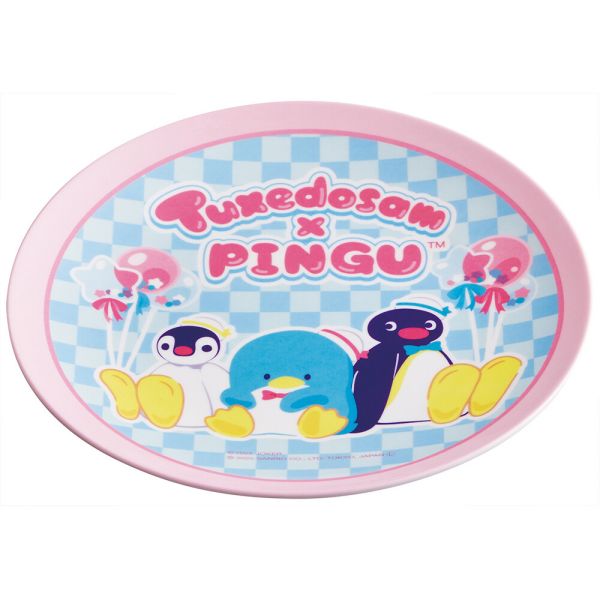 ピングー×タキシードサム 薄肉メラミンプレート スケーター