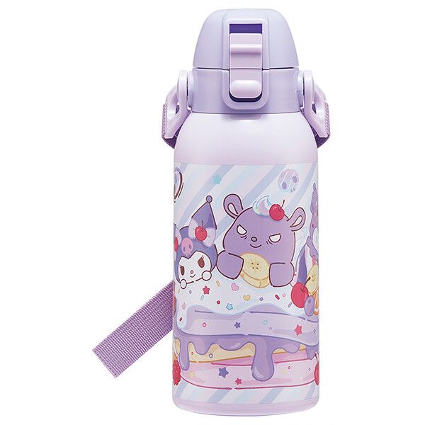 クロミ Fancy Snacks Sweets ショルダーベルト付ダイレクトステンレスボトル 600ml スケーター