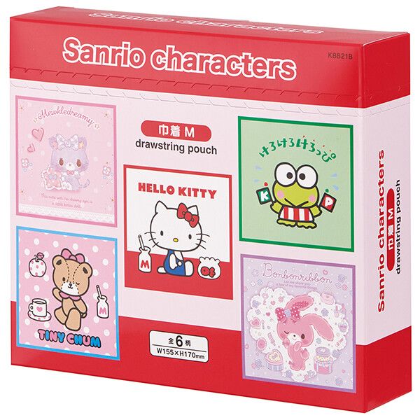 サンリオキャラクターズ A 巾着 M 6枚セット スケーター