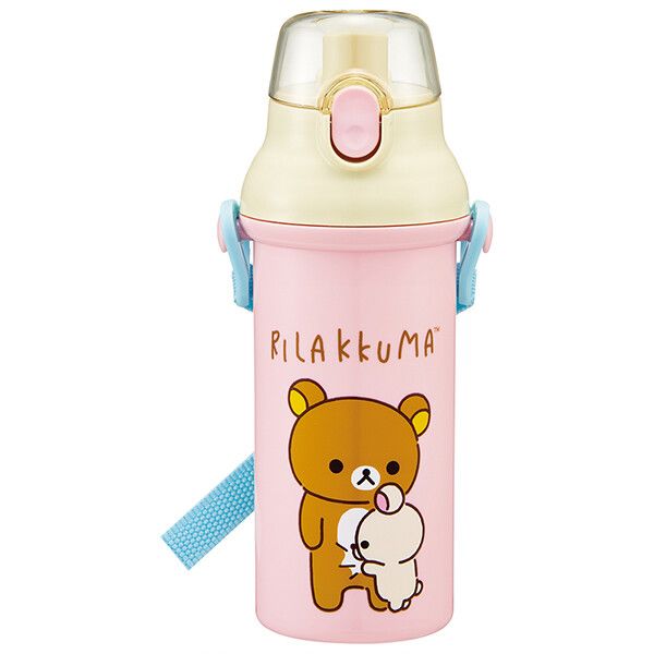 リラックマ アニメ 食洗機対応 直飲みプラワンタッチボトル 水筒 スケーター