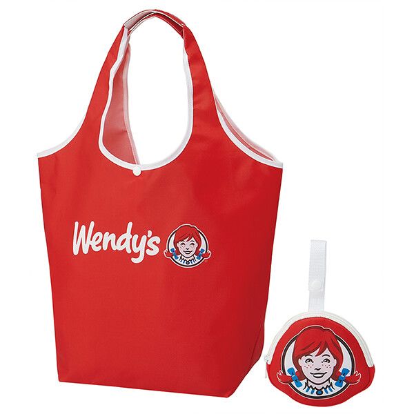 Wendy's ウェンディーズ ポーチ付ショッピングエコバッグ スケーター