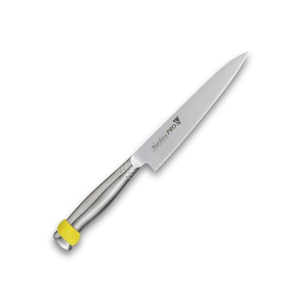 　ギフトサービスについて富士カトラリー刃渡り:150mm全長:260mm重量:80g■生産地:中国■素材・成分:モリブデン特殊鋼、ハンドル・口金:18-8ステンレス鋼(口金一体形状)、色分けリング:シリコーンゴム■パッケージ:個別箱熱消毒ができるオールステンレスハンドルシリーズ。オールステンレスの一体型は接合部や隙間が存在しないので、バクテリアや雑菌の侵入を防止します。職人の手により一丁ずつ水砥ぎ本刃付けを施しています。リングの色を目印に食材の種類で包丁を使い分けることができ、衛生管理に最適。リングは簡単に着脱できます。商品特徴一覧2350952、富士カトラリー、生活雑貨 → 食器・キッチン → 調理器具 → 包丁・ナイフ → ペティナイフ、4543225030217、通信販売、通販、販売、買う、購入、お店、売っている、ショッピング▼関連商品はこちら。[富士カトラリー] Narihira PRO シリコンリング付オールステンレス庖丁シリーズ ペティナイフ150mm ホワイト FC-3001WH[富士カトラリー] Narihira PRO シリコンリング付オールステンレス庖丁シリーズ ペティナイフ150mm レッド FC-3041RD[富士カトラリー] Narihira PRO シリコンリング付オールステンレス庖丁シリーズ ペティナイフ150mm ブルー FC-3061BL[富士カトラリー] Narihira PRO シリコンリング付オールステンレス庖丁シリーズ ペティナイフ150mm グリーン FC-3081GR[富士カトラリー] Narihira PRO シリコンリング付オールステンレス庖丁シリーズ ペティナイフ150mm ブラック FC-3101BK【[富士カトラリー] Narihira PRO シリコンリング付オールステンレス庖丁シリーズ ペティナイフ150mm イエロー FC-3021YL】広告文責(有)イースクエアTEL:0120-532-772富士カトラリー刃渡り:150mm全長:260mm重量:80g■生産地:中国■素材・成分:モリブデン特殊鋼、ハンドル・口金:18-8ステンレス鋼(口金一体形状)、色分けリング:シリコーンゴム■パッケージ:個別箱熱消毒ができるオールステンレスハンドルシリーズ。オールステンレスの一体型は接合部や隙間が存在しないので、バクテリアや雑菌の侵入を防止します。職人の手により一丁ずつ水砥ぎ本刃付けを施しています。リングの色を目印に食材の種類で包丁を使い分けることができ、衛生管理に最適。リングは簡単に着脱できます。※お客さま都合による、ご注文後の[キャンセル][変更][返品][交換]はお受けできませんのでご注意下さいませ。※当店では、すべての商品で在庫を持っておりません。記載の納期を必ずご確認ください。※ご注文いただいた場合でもメーカーの[在庫切れ][欠品][廃盤]などの理由で、[記載の納期より発送が遅れる][発送できない]場合がございます。その際は、当店よりご連絡させていただきます。あらかじめご了承ください。※リニューアル等により パッケージ、仕様、セット内容 が変更になる場合がございます。予めご了承下さい。こちらの商品は【お取り寄せ(14営業日以内に発送予定)】となります。あらかじめご了承くださいませ。