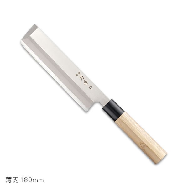 富士カトラリー 刀秀作 モリブデンバナジウム鋼庖丁 左利き用 角型薄葉 180mm FC-375