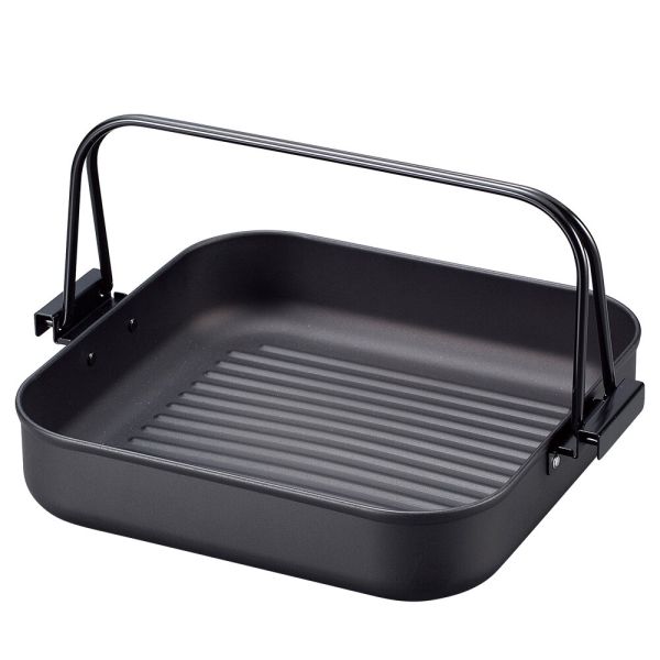 彩食庵 [ガス火専用]鉄角型焼肉＆すき焼き鍋 26×26cm SM-8557
