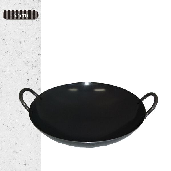 [日本製] 味道 ガス火専用 鉄製中華鍋 33cm AD-643