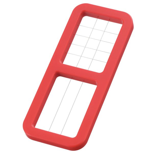 　ギフトサービスについて曙産業商品サイズ(約):52×127×8mm商品重量(約):19g■生産地:日本■素材・成分:ワイヤープレート枠:ABS樹脂、ワイヤー:18-8ステンレススチール■パッケージ:個別台紙包丁だと張り付いてしまってカットが面倒なベビーチーズを簡単カット。極細ワイヤーだから、チーズが刃物くっつかずに使いやすい。サイコロ状とスティック状の2パターンでカットできるので、色々なメニューに使えます。サイコロカットでサラダやおにぎりに混ぜる、スティックカットでちくわに詰める。お弁当からおつまみまで幅広く使えて便利です。曙産業(新潟県燕市)は、プラスチック製キッチン用品の企画・製造を手がけるメーカーです。日常の「ちょっとした不便」を解消する便利でユニークなアイデア商品を多数展開しており、特に電子レンジ調理器具は高い人気を誇ります。自社一貫体制による品質と安全性へのこだわりも、曙産業の大きな魅力です。FPddgDRqEHU商品特徴一覧-、曙産業、生活雑貨 → 食器・キッチン → 調理器具 → その他、4954267141036、通信販売、通販、販売、買う、購入、お店、売っている、ショッピング【[日本製] ベビーチーズカッター CH-2103】広告文責(有)イースクエアTEL:0120-532-772曙産業商品サイズ(約):52×127×8mm商品重量(約):19g■生産地:日本■素材・成分:ワイヤープレート枠:ABS樹脂、ワイヤー:18-8ステンレススチール■パッケージ:個別台紙包丁だと張り付いてしまってカットが面倒なベビーチーズを簡単カット。極細ワイヤーだから、チーズが刃物くっつかずに使いやすい。サイコロ状とスティック状の2パターンでカットできるので、色々なメニューに使えます。サイコロカットでサラダやおにぎりに混ぜる、スティックカットでちくわに詰める。お弁当からおつまみまで幅広く使えて便利です。曙産業(新潟県燕市)は、プラスチック製キッチン用品の企画・製造を手がけるメーカーです。日常の「ちょっとした不便」を解消する便利でユニークなアイデア商品を多数展開しており、特に電子レンジ調理器具は高い人気を誇ります。自社一貫体制による品質と安全性へのこだわりも、曙産業の大きな魅力です。FPddgDRqEHU※お客さま都合による、ご注文後の[キャンセル][変更][返品][交換]はお受けできませんのでご注意下さいませ。※当店では、すべての商品で在庫を持っておりません。記載の納期を必ずご確認ください。※ご注文いただいた場合でもメーカーの[在庫切れ][欠品][廃盤]などの理由で、[記載の納期より発送が遅れる][発送できない]場合がございます。その際は、当店よりご連絡させていただきます。あらかじめご了承ください。※リニューアル等により パッケージ、仕様、セット内容 が変更になる場合がございます。予めご了承下さい。こちらの商品は【お取り寄せ(14営業日以内に発送予定)】となります。あらかじめご了承くださいませ。