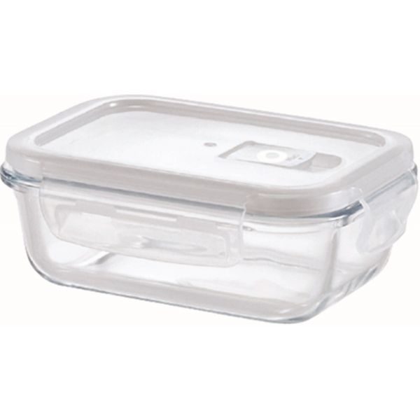 HO-02 Home Meal -ホームミール- 耐熱ガラス保存容器 蒸気弁付き角型 370ml