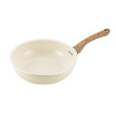 Grinday with(グリンデイ・ウィズ) IH対応 セラミックコーティング 深型フライパン 24cm ウォームアイボリー NB-44