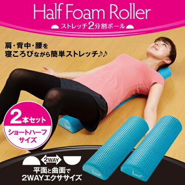 ストレッチ2分割ポール A-02 (Half foam roller) [キャンセル・変更・返品不可]