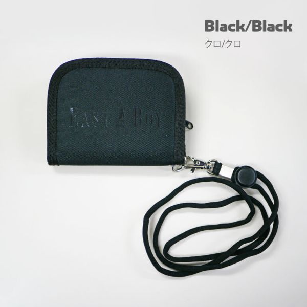 EASTBOY(イーストボーイ) ネックストラップ付き 2つ折り ウォレット (ebs0181) (BK/BK)クロ/クロ [キャンセル・変更・返品不可][海外発送不可]