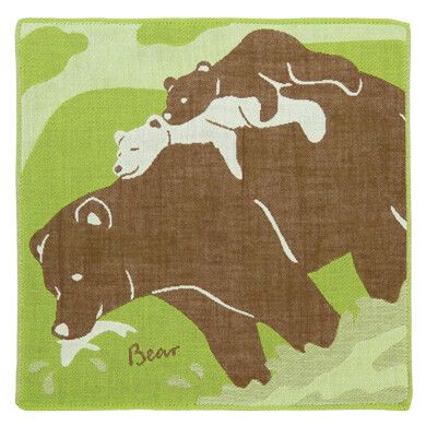 今治タオル ハンカチ 3重ガーゼ ≪Pocchi≫ プチギフト [日本製] [Bear]