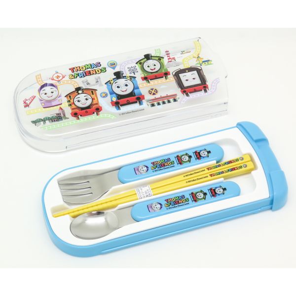 きかんしゃトーマス 引フタトリオ 箸・スプーン・フォーク 3点セット 抗菌(日本製) [キャンセル・変更・返品不可]