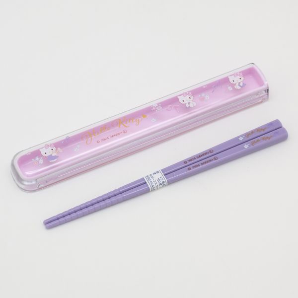 ハローキティ 引フタ箸箱セット ケース付 抗菌 [日本製] [キャンセル・変更・返品不可]