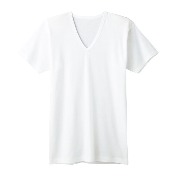 GUNZE(グンゼ) 涼感平台2枚組/部屋干し 吸汗速乾フライス 半袖V首 [(03)ホワイト][LL] [キャンセル・変更・返品不可]のサムネイル