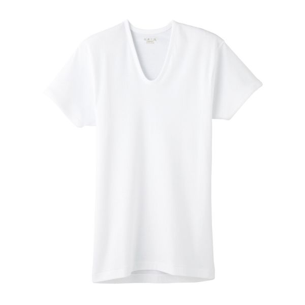 GUNZE(グンゼ) 快適工房/綿100%フライス 半袖U首 [(03)ホワイト][3L] [キャンセル・変更・返品不可]