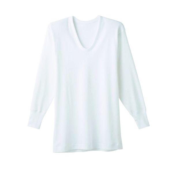 GUNZE(グンゼ) 快適工房/遠赤外線加工 長袖U首 [(03)ホワイト][3L] [キャンセル・変更・返品不可]