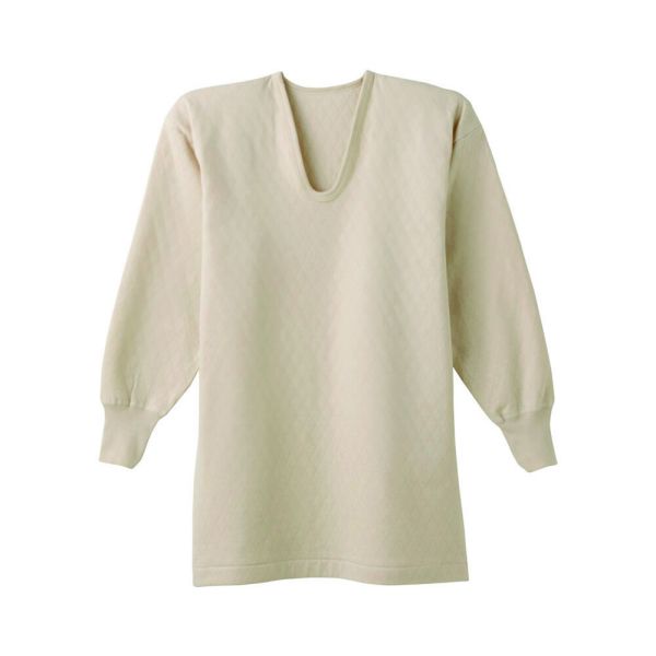 GUNZE(グンゼ) 快適工房/ウール混キルト 長袖U首 [全2色][M〜LL] [キャンセル・変更・返品不可]