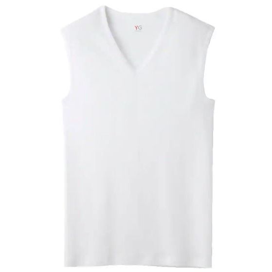 GUNZE(グンゼ) YG/COTTON 100% Vネックスリーブレスシャツ [全2色×4サイズ] [キャンセル・変更・返品不可]