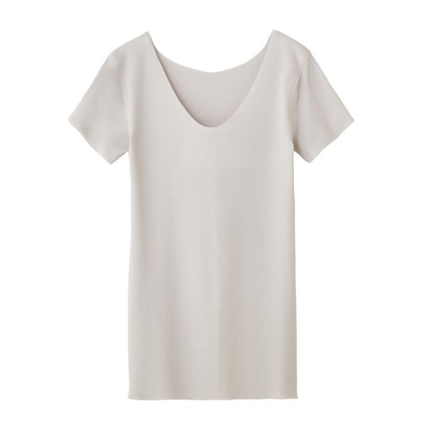 GUNZE(グンゼ) KIREILABO/完全無縫製 さらさら強撚綿 2分袖インナー [全3色×3サイズ] [キャンセル・変更・返品不可]