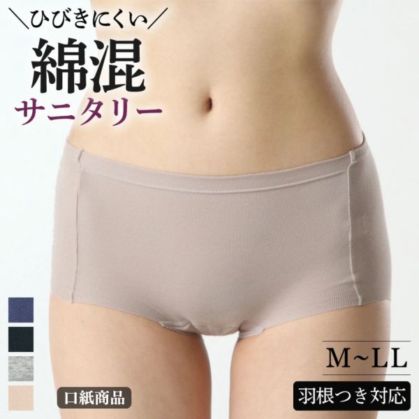 Other - GUNZE(グンゼ) いいここち ひびきにくい綿85% サニタリー レギュラーショーツ HV0670B [全4色×3サイズ]