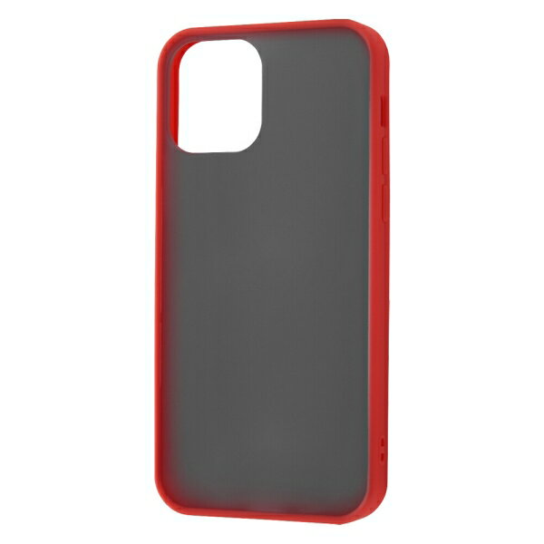 iPhone 12 / 12 Pro 耐衝撃マットハイブリッドケース Sarafit/レッド キャンセル 変更 返品不可