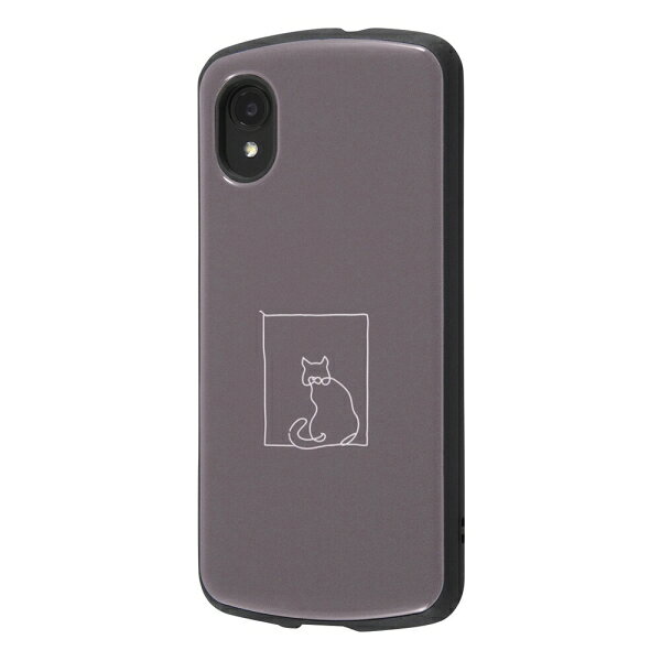 Galaxy A22 5G 耐衝撃ケース MiA-collection/ネコ/グレー 