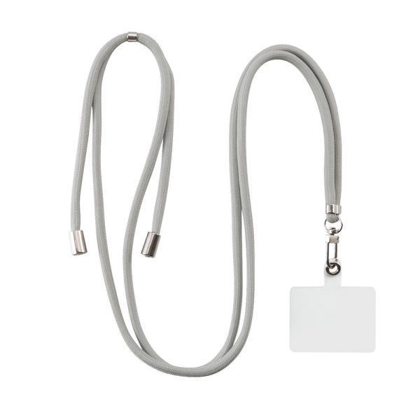 スマートフォン用 ショルダーストラップ ロープ/グレー [キャンセル・変更・返品不可]