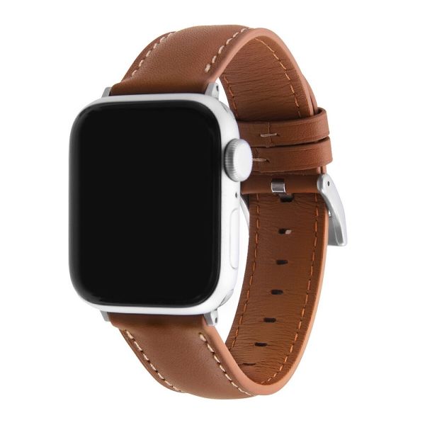 Apple Watch Series 10 42mm・Apple Watch Series 9 / 8 / 7 41mm・Apple Watch SE(第2 / 1世代) 40mm 本革レザーベルト バンド 20mm/ブラウン [キャンセル・変更・返品不可]