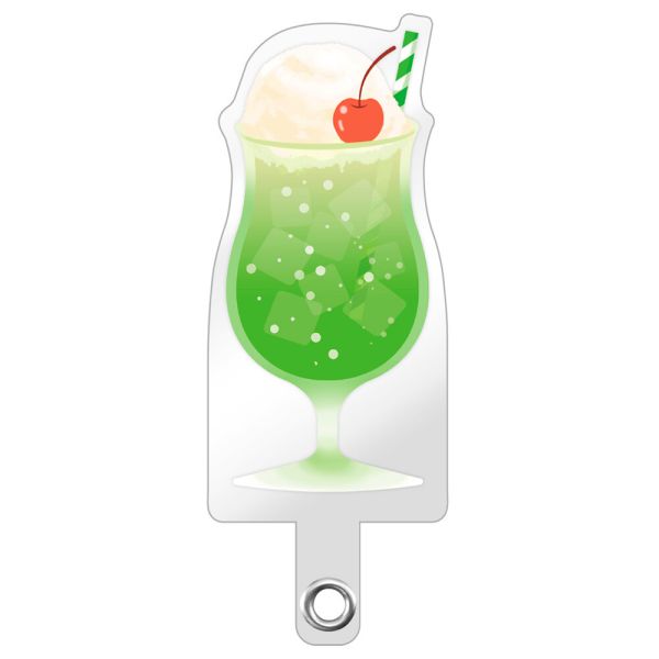 ダイカット ストラップホルダー/クリームソーダ_メロン [キャンセル・変更・返品不可]