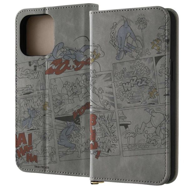 iPhone 15 Pro Max / トムとジェリー / 手帳型レザーケース Raffine / トムとジェリ―_コミック [キャンセル・変更・返品不可]