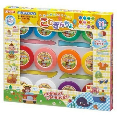 こむぎねんど こむぎんちょ 11色セット ヘラ4本付 [キャンセル・変更・返品不可]