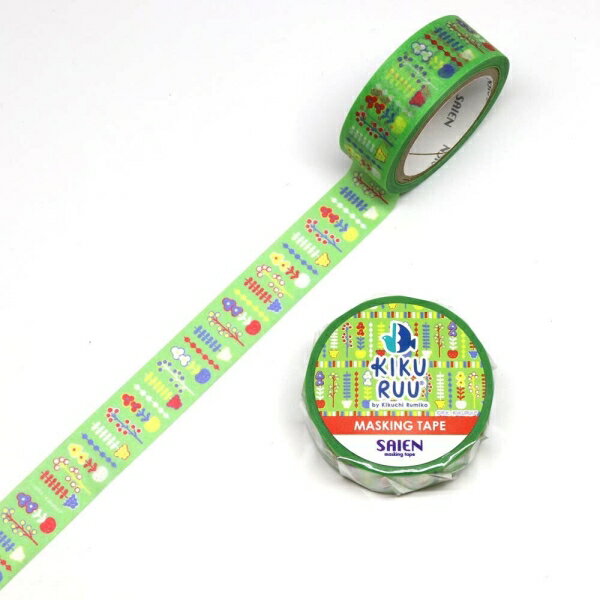 マスキングテープ stripeflower 幅15mm