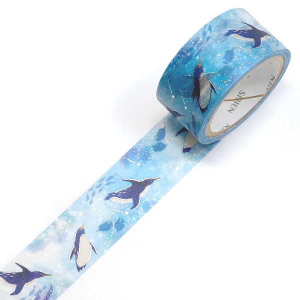 マスキングテープ Marine Life ペンギン 幅20mm