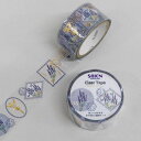 クリアテープ Stamp story ラベンダー 金箔/20mm