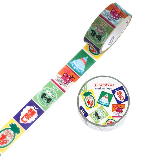 販促ラベルマスキングテープ くだもの(1) 15mm