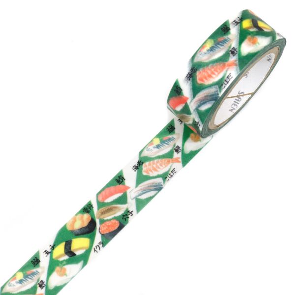 マスキングテープ 寿司 15mm×7m巻