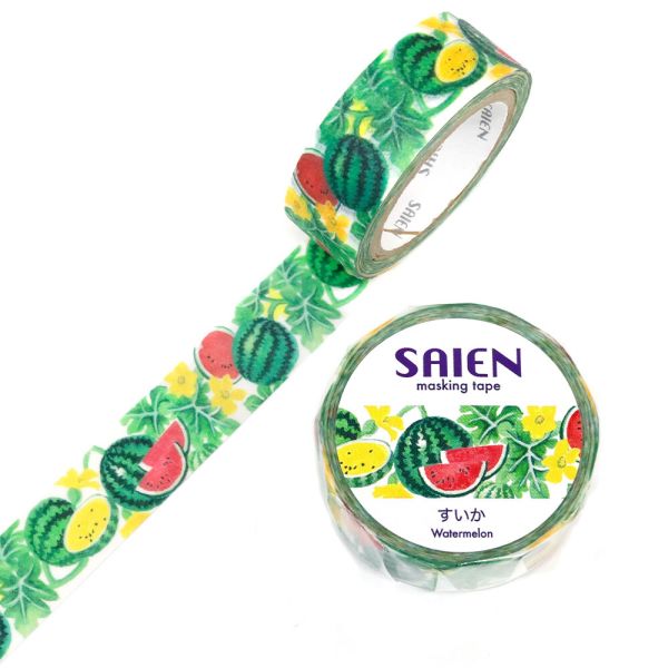 マスキングテープ すいか 15mm×7m巻