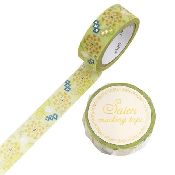 マスキングテープ たんぽぽ 金箔/15mm×7m巻