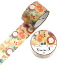 Kimono美 マスキングテープ 菊(きく) 25mm×5m巻