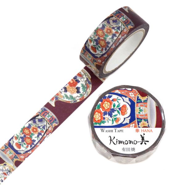 Kimono美 マスキングテープ 有田焼(ありたやき) 15mm×7m巻