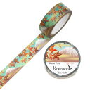 Kimono美 マスキングテープ 富士・紅葉(ふじ・こうよう) 15mm×7m巻