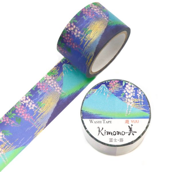 Kimono美 マスキングテープ 富士・藤(ふじ・ふじ) 25mm×5m巻