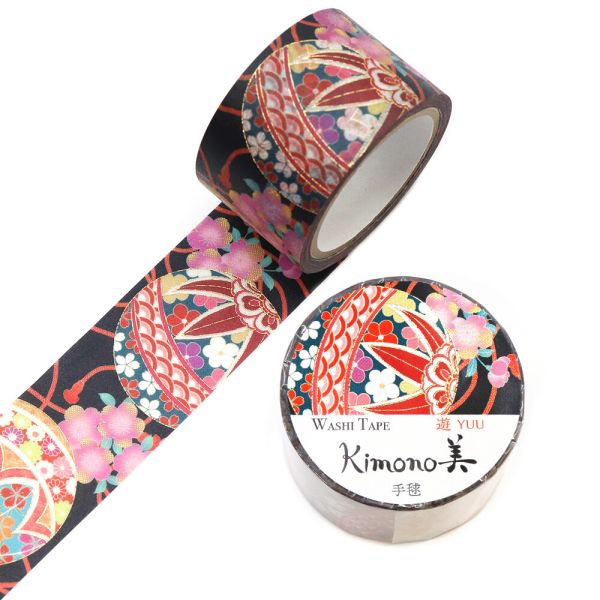 Kimono美 マスキングテープ 手毬(てまり) 25mm×5m巻