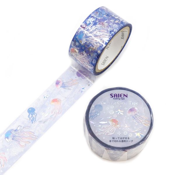 クリアテープ Nostalgic time(ノスタルジックタイム) 海月(くらげ) 20mm×3m巻 ホログラム箔