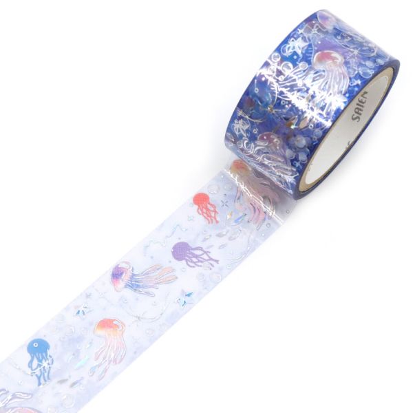 クリアテープ Nostalgic time(ノスタルジックタイム) 海月(くらげ) 20mm×3m巻 ホログラム箔